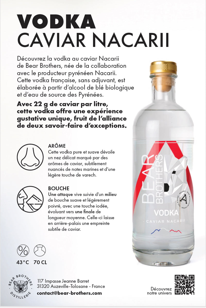 Coffret cadeau Vodka Caviar Nacarii (70cl)