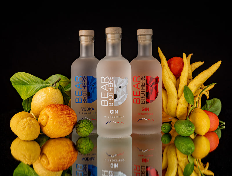 Coffret cadeau Gin Bio Microcitrus et son kit Cocktail (50cl)